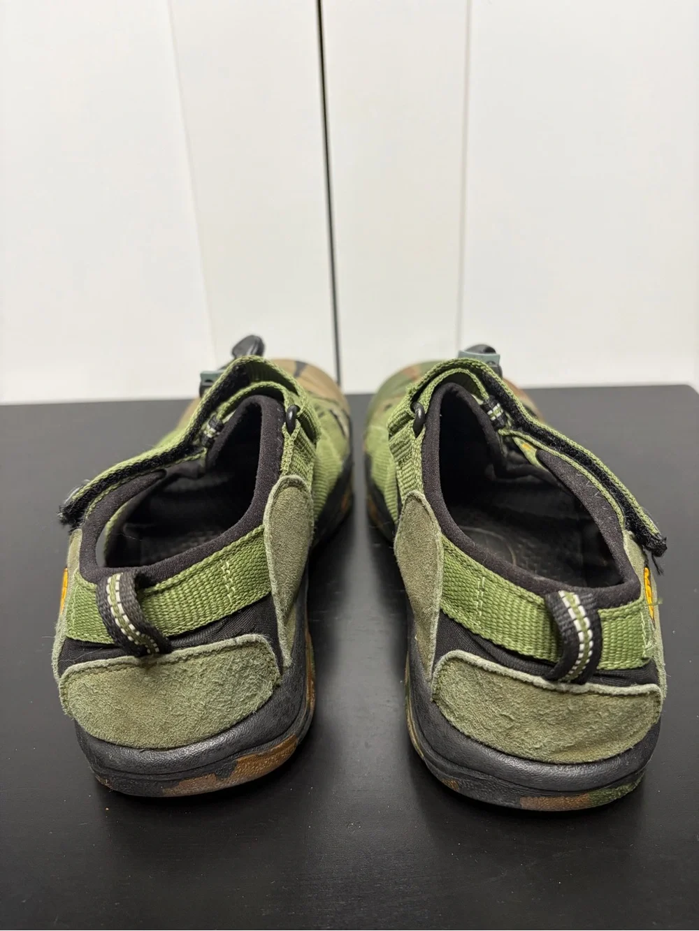 Keen Big Kids' Newport H2 Hiking Sandal in Camouflage & Olive Green - Size 4